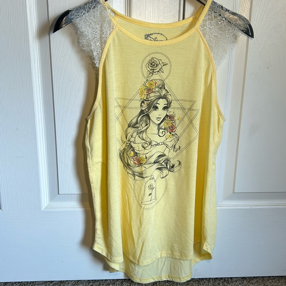 Disney Belle lace sleeve tank top size L